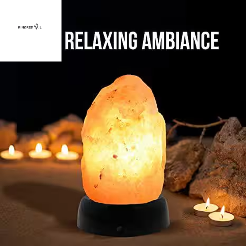 H-5.5-Inch Natural Hand Carved Himalayan Pink Salt Lamp, 4–6 Lbs, Crystal Rock Night Light for Bedroom, Living Room & Office, Relaxation, Air Purifying & Decorative Home Accent