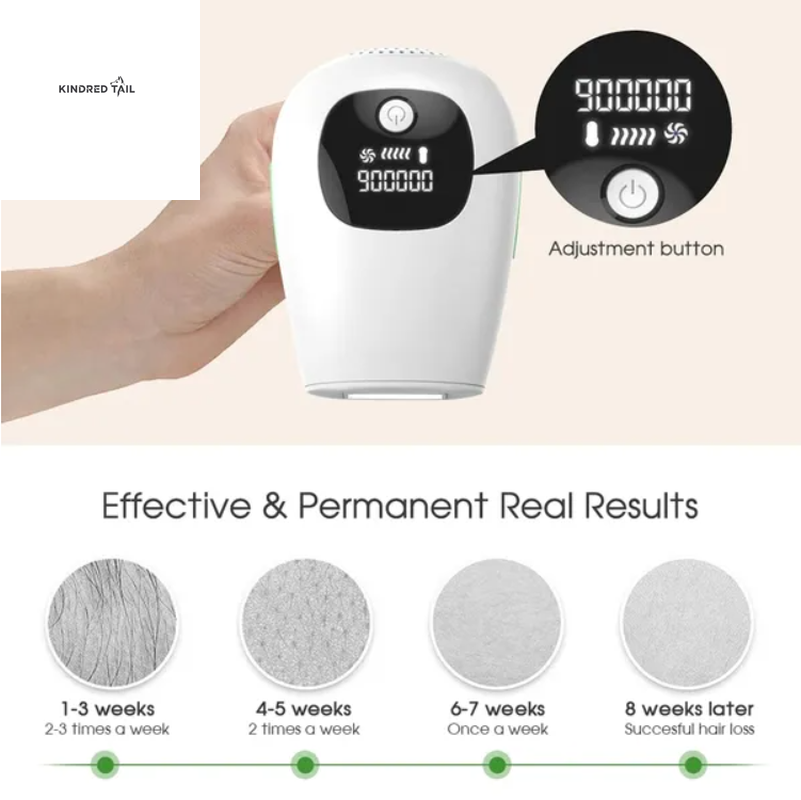 C-Professional IPL Laser Hair Removal Epilator for Body, Bikini & Legs, 900,000 Flashes, 5-Level Adjustable Painless Electric Depilatory Device for Long-Lasting Hair Reduction