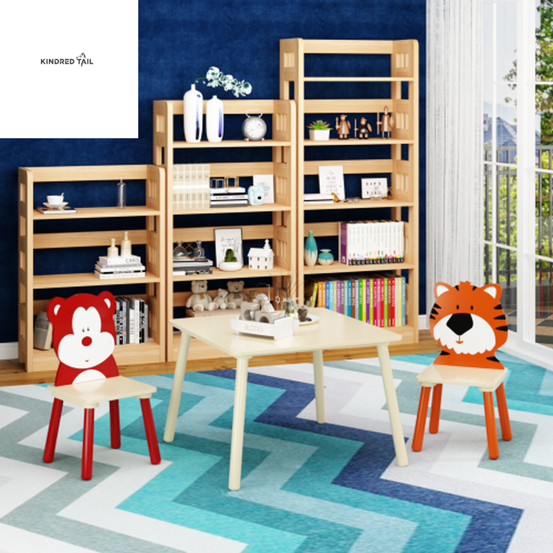 Solid Wood Kids Table and Chair Set with 2 Chairs – Durable Children’s Activity Table for Toddlers, Playroom, Drawing, Dining & Learning Furniture