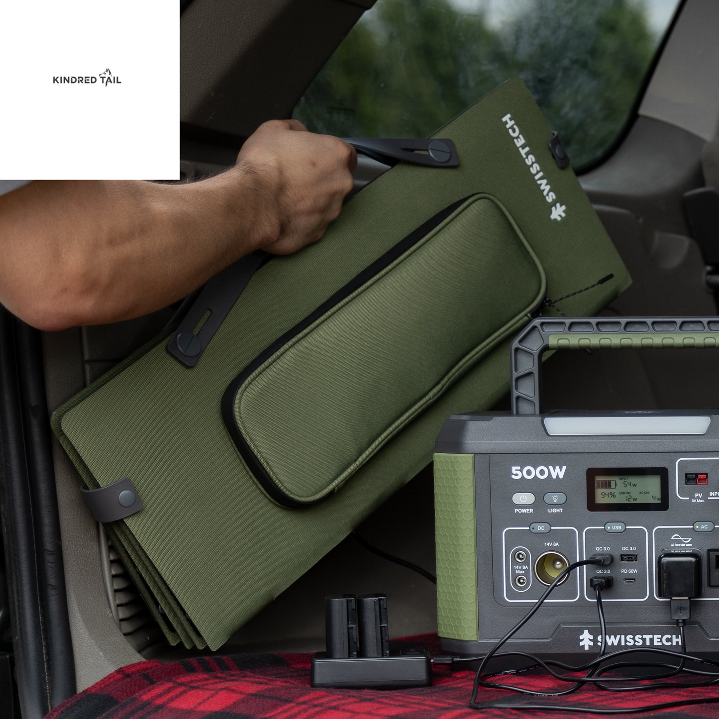 60W Foldable Solar Panel, USB-A and USB-C, Phone Charger, Waterproof, Emergency, Solar Panel Only