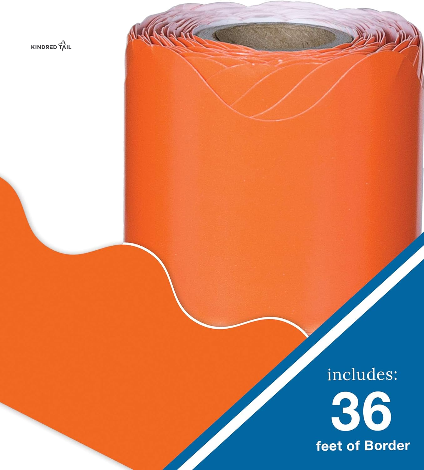 Orange Scalloped Borders - For School, Office and toy making - A