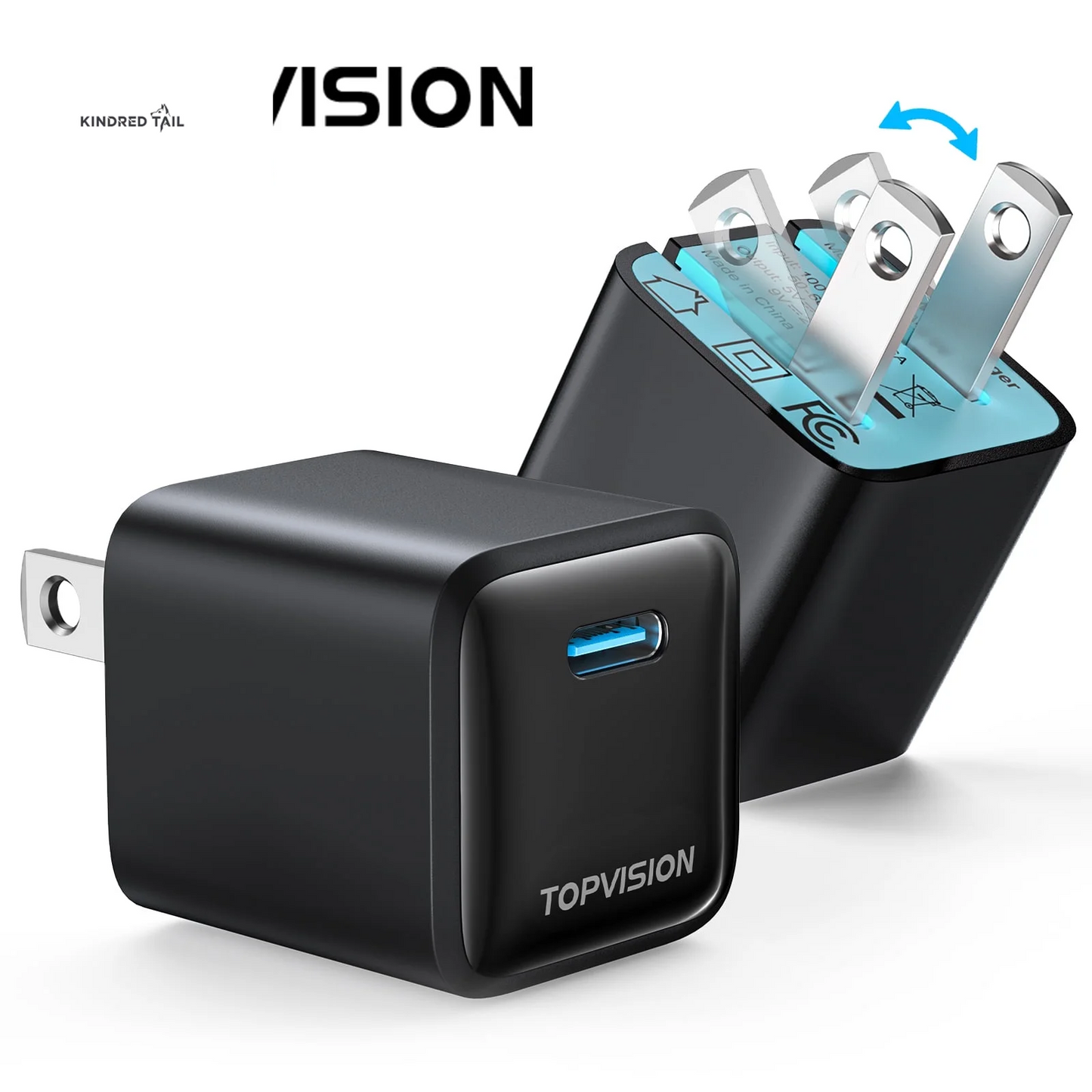 USB-C Charger Block 65W, Fast Charging Wall Charger Adapter for Apple, Android, 1 Pack