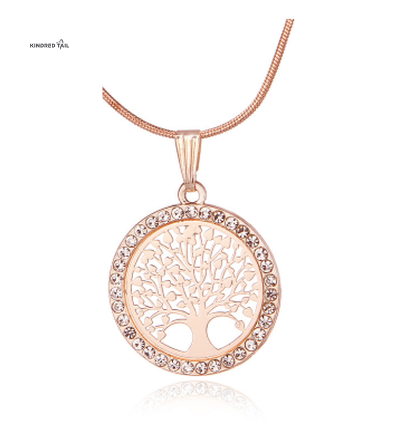 Asgard Crafted Celtic Tree of Life Pendant for Women with Cubic Zirconia – Elegant Ladies Necklace Jewelry Gift