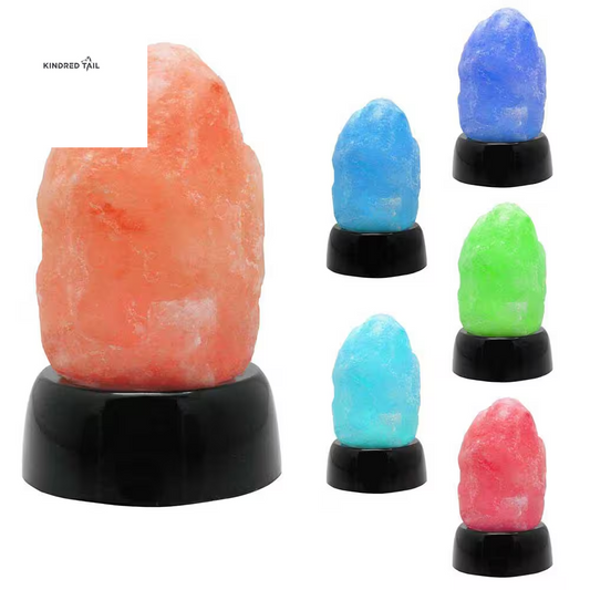 H-5.5-Inch Natural Hand Carved Himalayan Pink Salt Lamp, 4–6 Lbs, Crystal Rock Night Light for Bedroom, Living Room & Office, Relaxation, Air Purifying & Decorative Home Accent