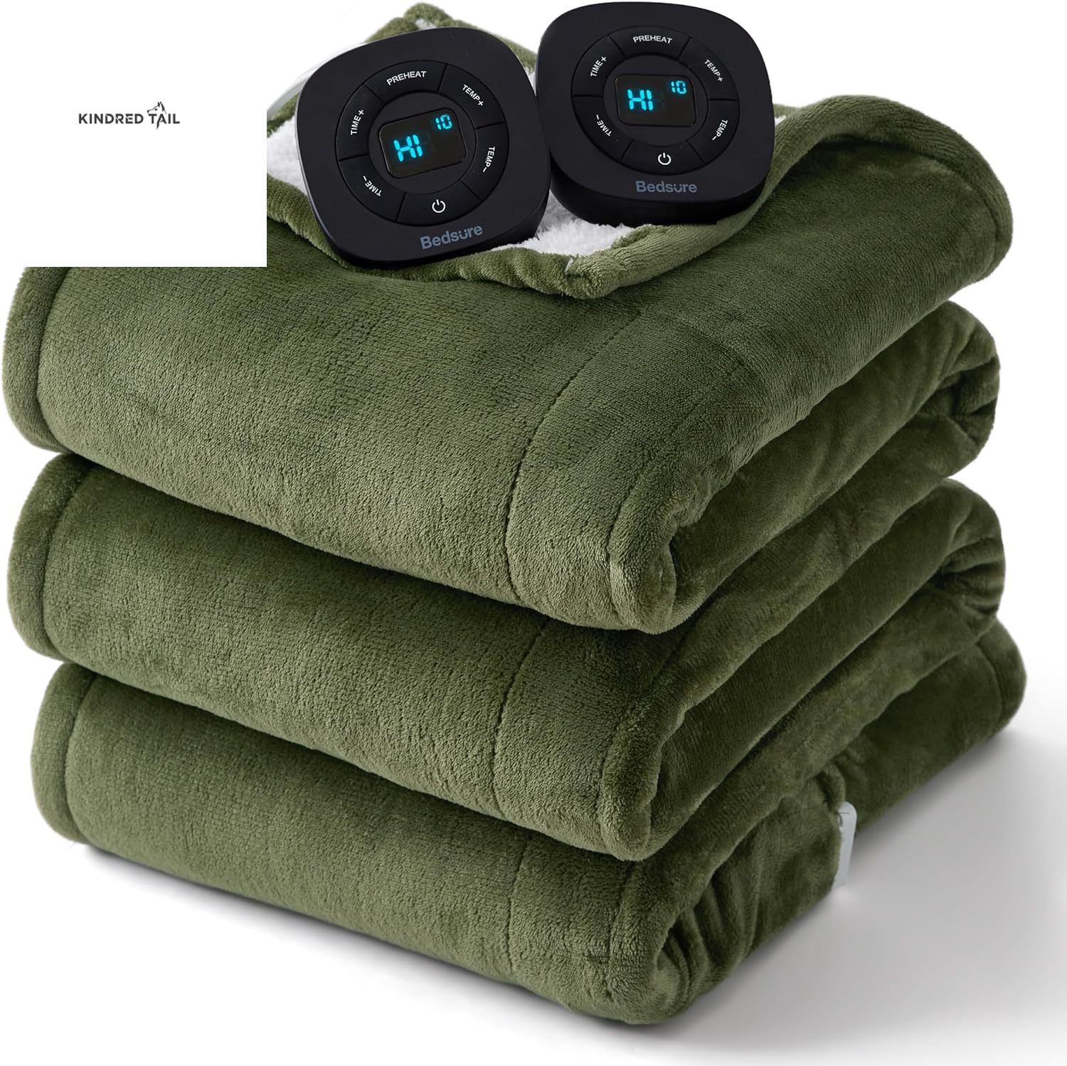 Heated Blanket Throw Blanket - Fast Heating Electric Blanket, Soft Flannel Heated Throw with 4 Time Settings, 6 Heating Settings, Warm Gifts for Grandma & Grandpa & Seniors (50"X60", Grey) - A