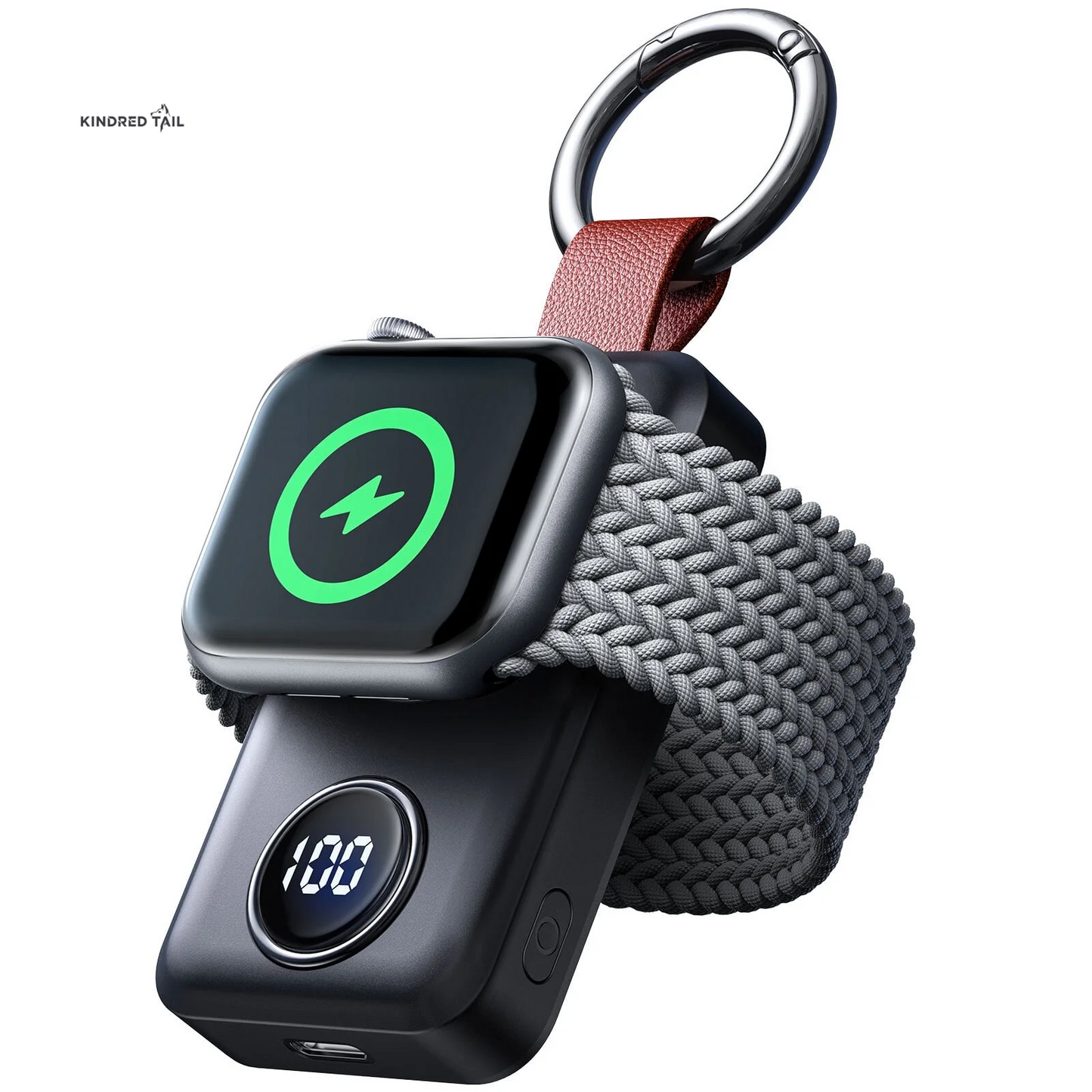 Portable Charger for Apple Watch, 2000Mah Magnetic Wireless Power Bank Fast Charger Keychain, Compatible for Iwatch Series 11/10/9/8/7/6/5/Se/4/3/2/Ultra, Pink