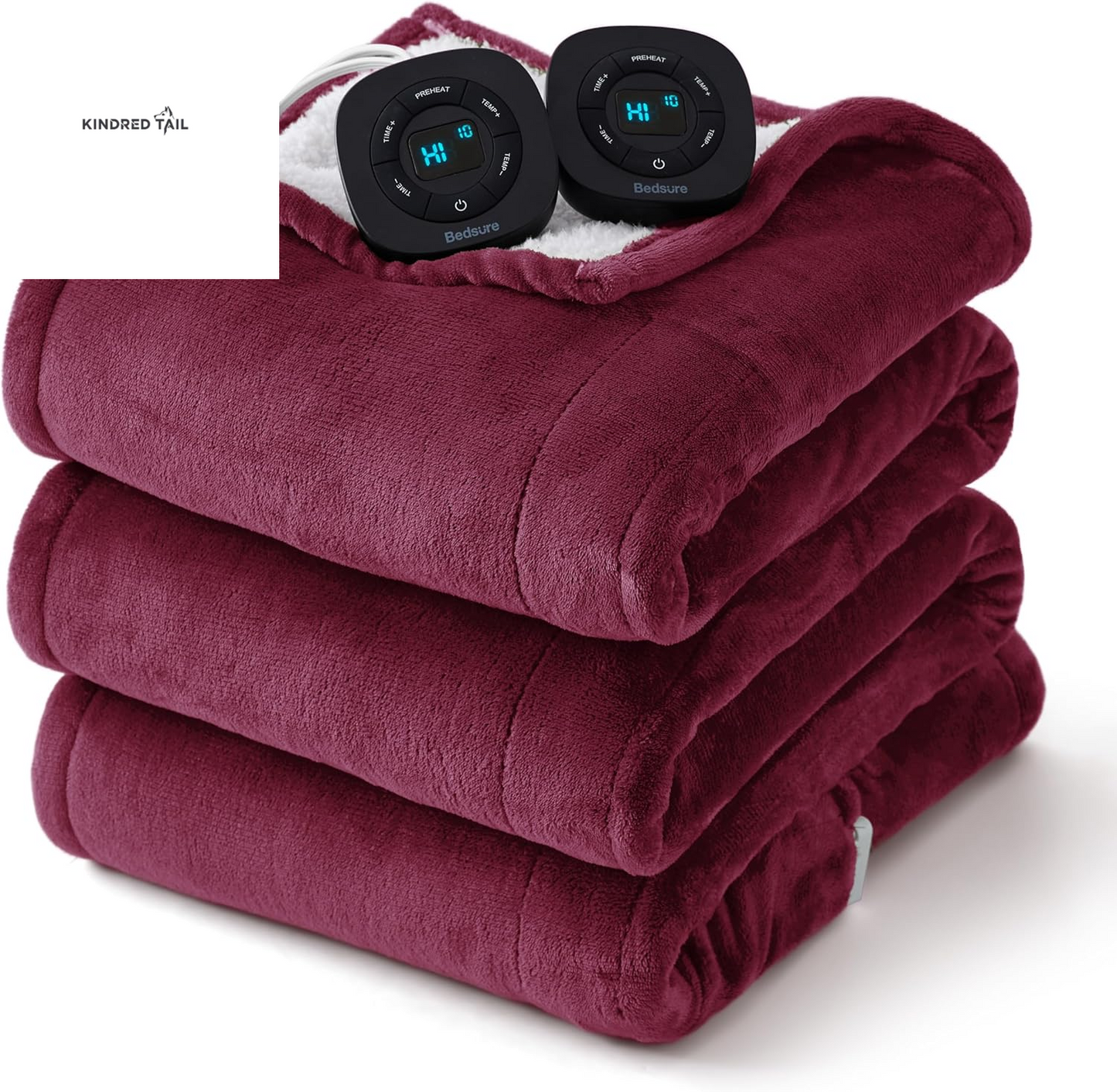 Heated Blanket Throw Blanket - Fast Heating Electric Blanket, Soft Flannel Heated Throw with 4 Time Settings, 6 Heating Settings, Warm Gifts for Grandma & Grandpa & Seniors (50"X60", Grey) - A