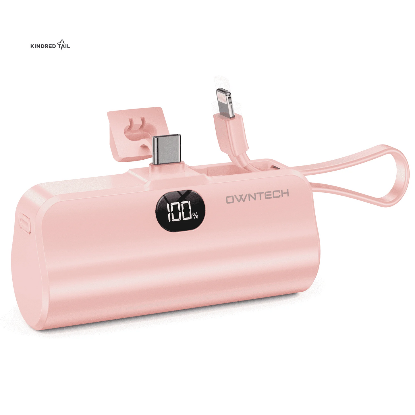 Portable Charger Small Fast Charger 5000Mah Portable Power Pack with Built-In Cables, for Iphone, Samsung