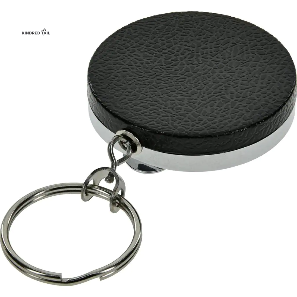 Retractable Key Chain with 24-Inch Pull Chain, Heavy-Duty Belt Clip Key Ring Holder, Silver Finish, Split Ring Design