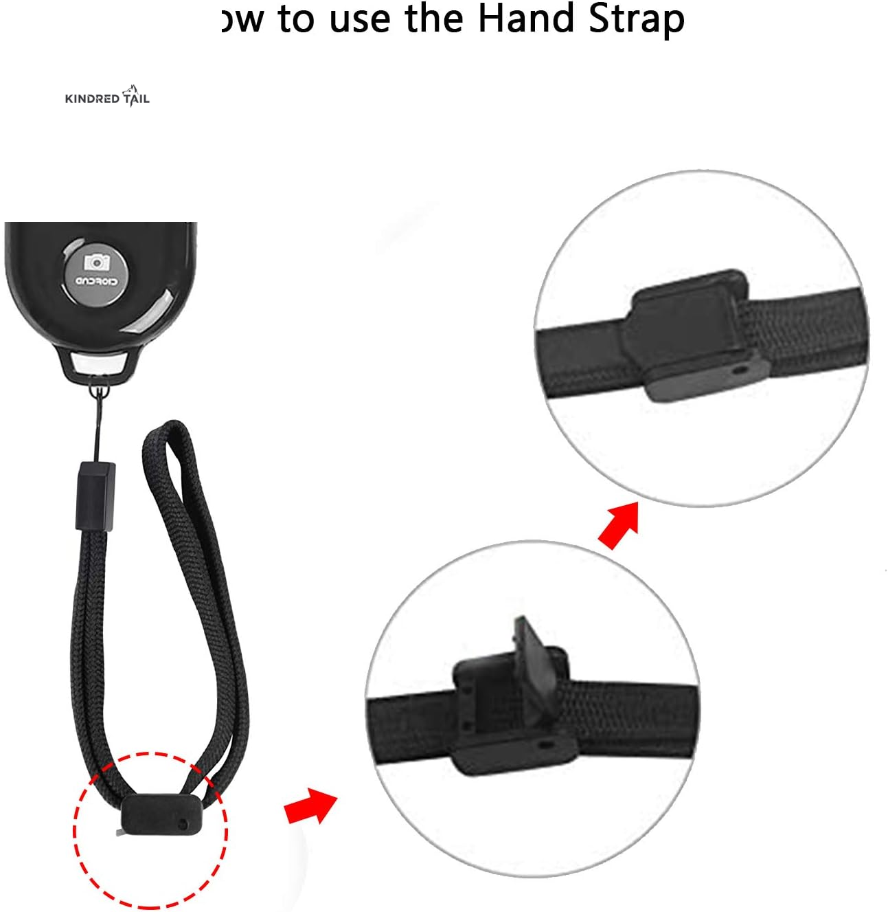 Wireless Remote Shutter for Cellphones and Tablets (3 Pack) -  Bluetooth Remote for Iphone/Android Camera Control, Selfie Clicker for Photos and Videos - Wrist Strap Included - A