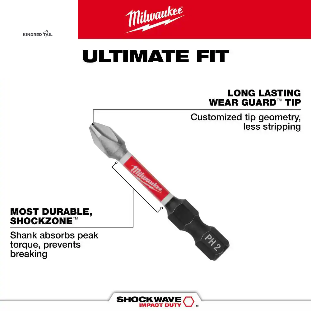 SHOCKWAVE Impact Duty Alloy Steel Screwdriver Bit Set – Heavy Duty Impact Driver Bits, Shock-Resistant S2 Alloy Steel, Magnetic Precision Tips for Drill & Impact Drivers (45-Piece)