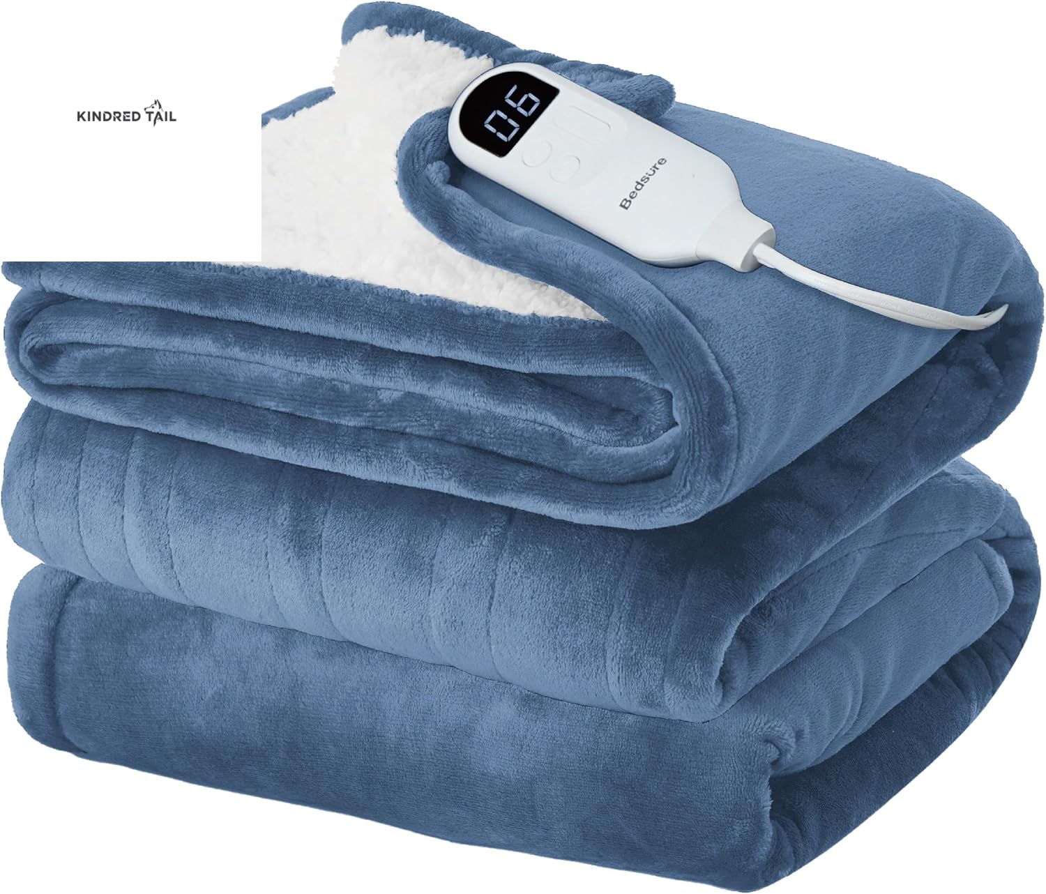 Heated Blanket Throw Blanket - Fast Heating Electric Blanket, Soft Flannel Heated Throw with 4 Time Settings, 6 Heating Settings, Warm Gifts for Grandma & Grandpa & Seniors (50"X60", Grey) - A