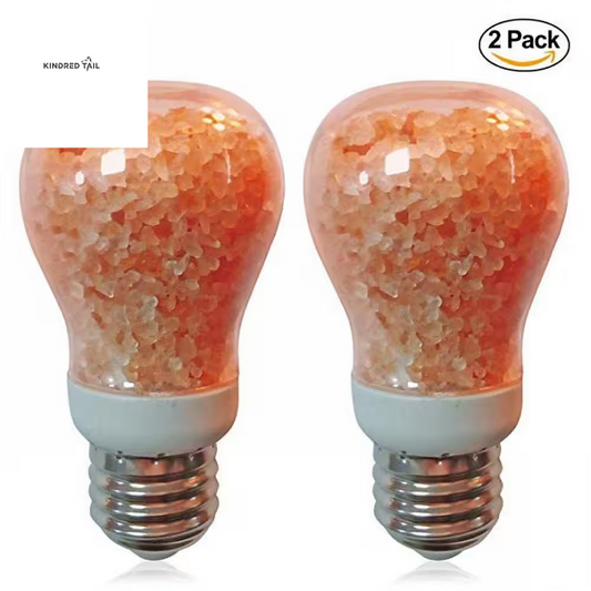 H-7W A19 LED Pink Salt Night Light Bulb, Warm Amber Glow Edison Style Decorative Light, Soft Mood Lighting for Bedroom, Bathroom & Living Room, Standard E26 Base, Energy Efficient, Pack of 2