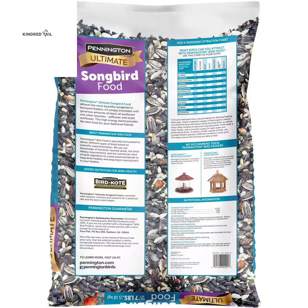 Ultimate 7 Lb. Songbird Blend Wild Bird Seed Mix – Premium High Energy Backyard Bird Food to Attract Cardinals, Chickadees, Finches & More