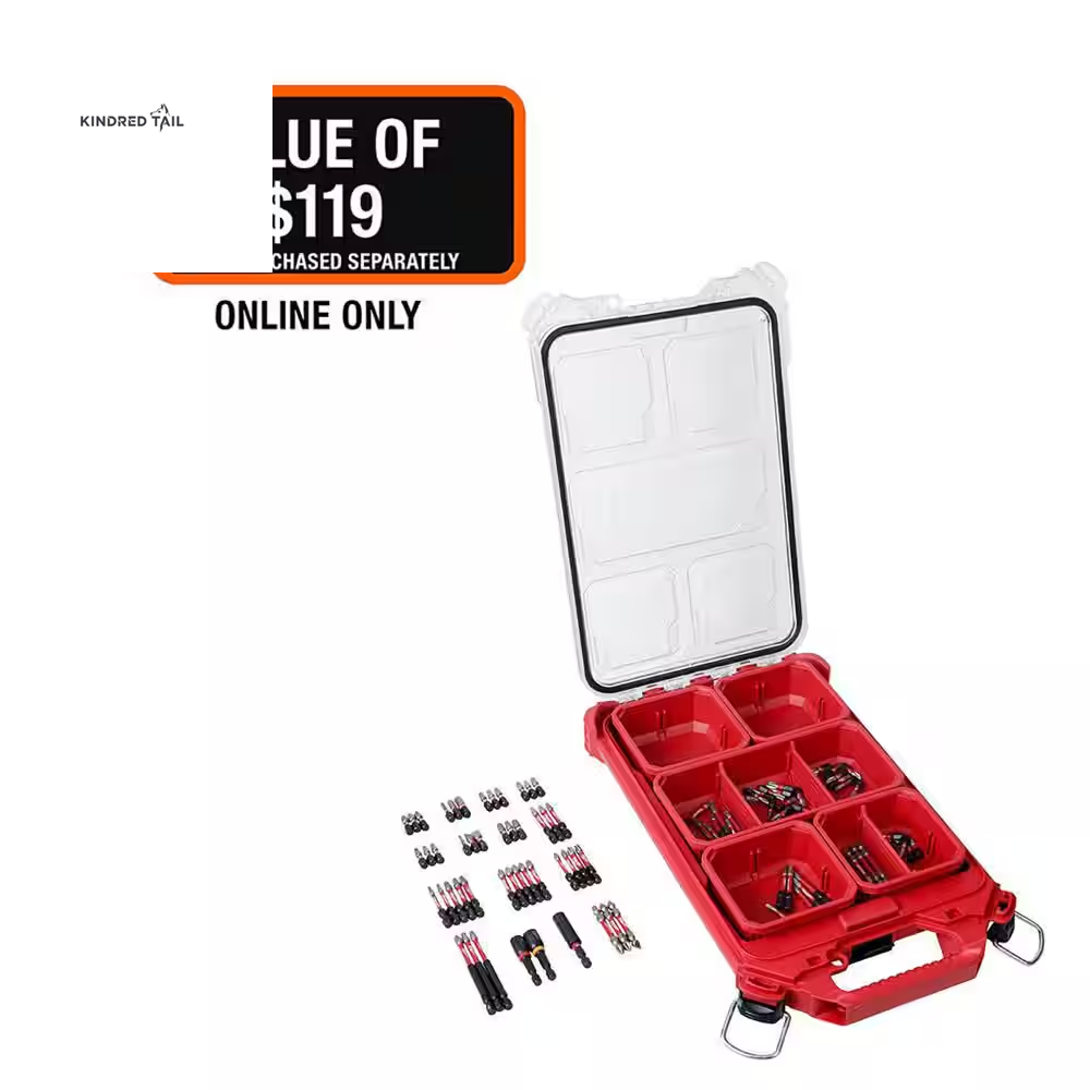 SHOCKWAVE Impact Duty Alloy Steel Screwdriver Bit Set – Heavy Duty Impact Driver Bits, Shock-Resistant S2 Alloy Steel, Magnetic Precision Tips for Drill & Impact Drivers (45-Piece)