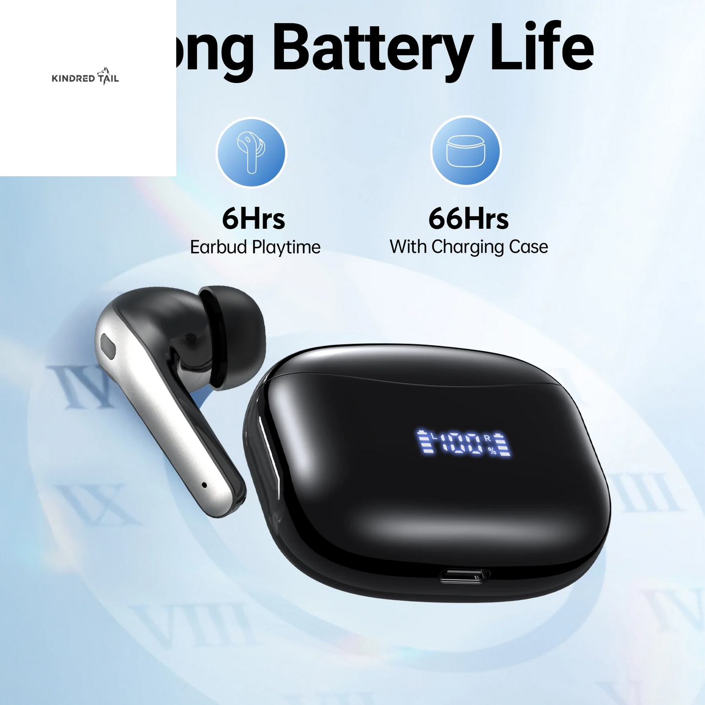 Wireless Earbuds - X15 Wireless Earbuds Bluetooth 5.3 Headphones,72H Hi-Fi Stereo Deep Bass Earphones with Noise Cancelling Mic IP7 Waterproof Sport Headset with LED Power Display for Laptop Pad Phones Black