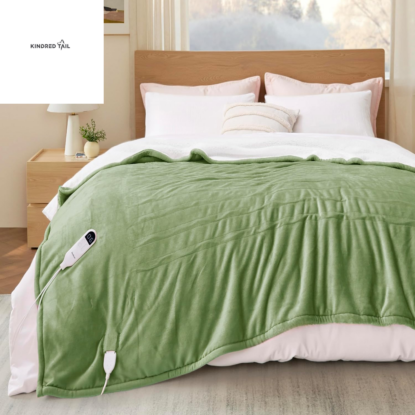 Heated Blanket Throw Blanket - Fast Heating Electric Blanket, Soft Flannel Heated Throw with 4 Time Settings, 6 Heating Settings, Warm Gifts for Grandma & Grandpa & Seniors (50"X60", Grey) - A