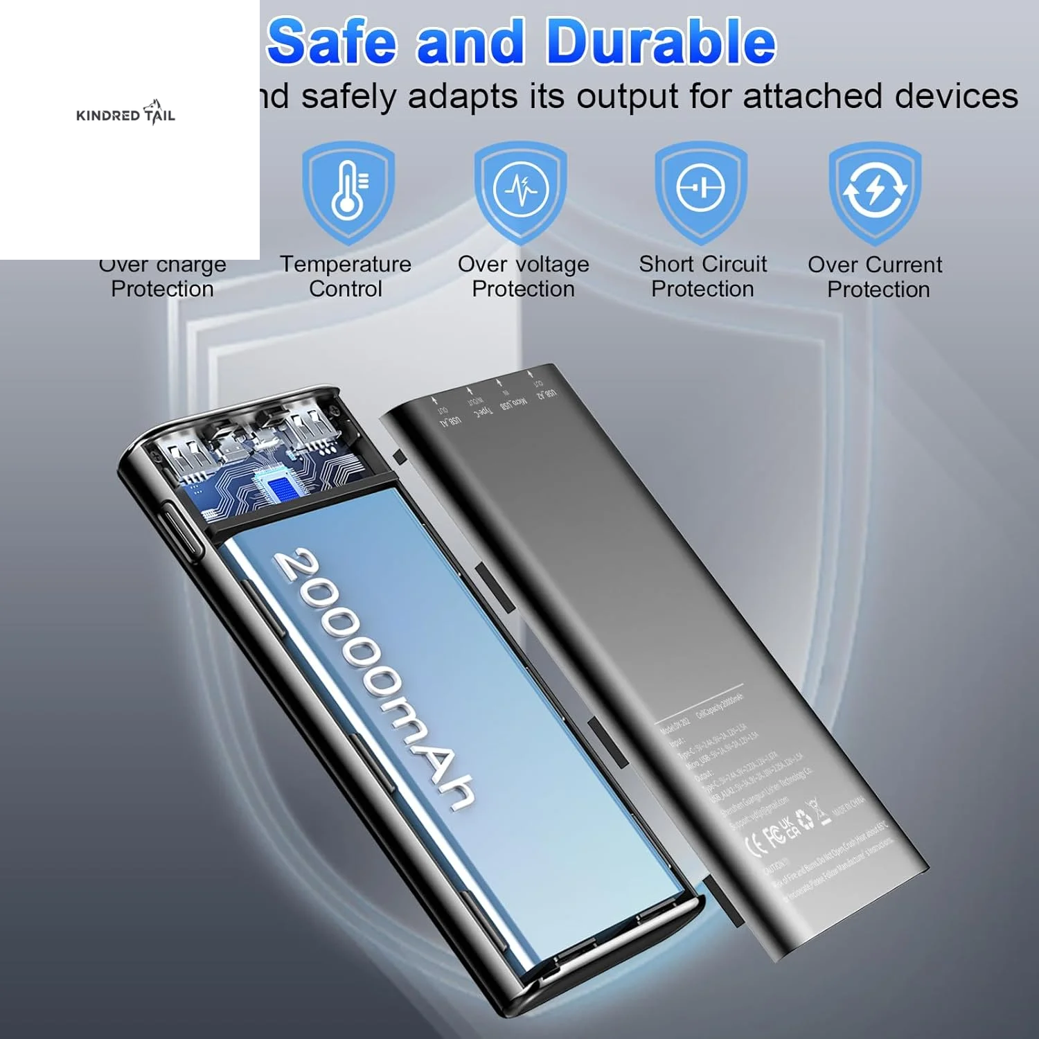 Portable Charger, 20000Mah Power Bank, 22.5W Fast Charging Battery Pack with Usb-C/Usb-A Output, Digital Display Portable Phone Charger for Iphone 17/16/15/14/13 Pro Samsung Google LG Ipad Airpods