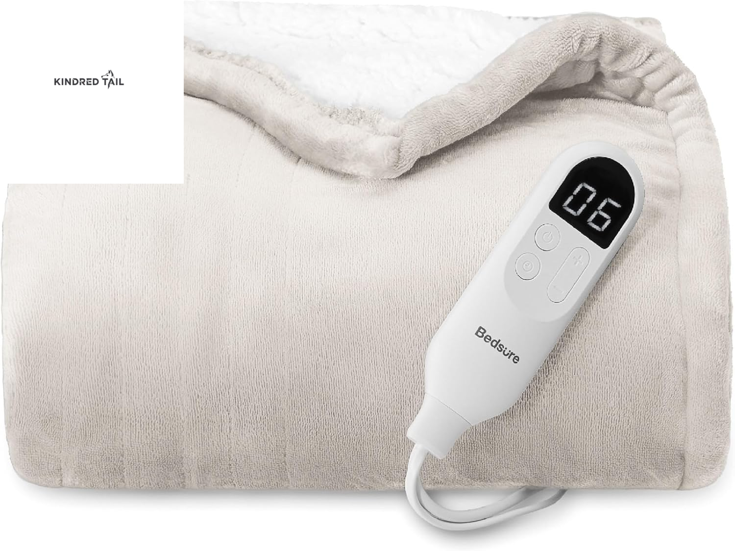 Heated Blanket Throw Blanket - Fast Heating Electric Blanket, Soft Flannel Heated Throw with 4 Time Settings, 6 Heating Settings, Warm Gifts for Grandma & Grandpa & Seniors (50"X60", Grey) - A