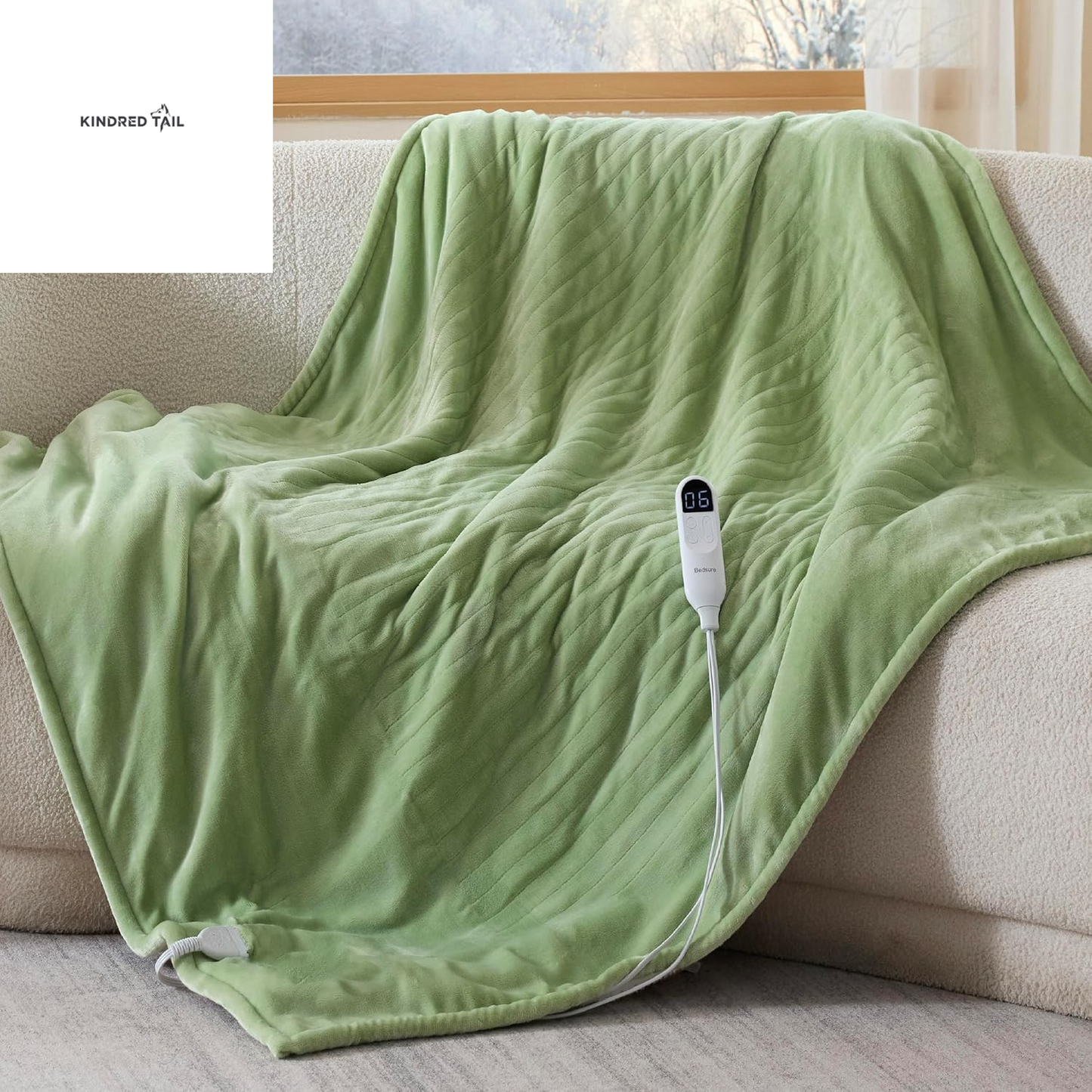 Heated Blanket Throw Blanket - Fast Heating Electric Blanket, Soft Flannel Heated Throw with 4 Time Settings, 6 Heating Settings, Warm Gifts for Grandma & Grandpa & Seniors (50"X60", Grey) - A