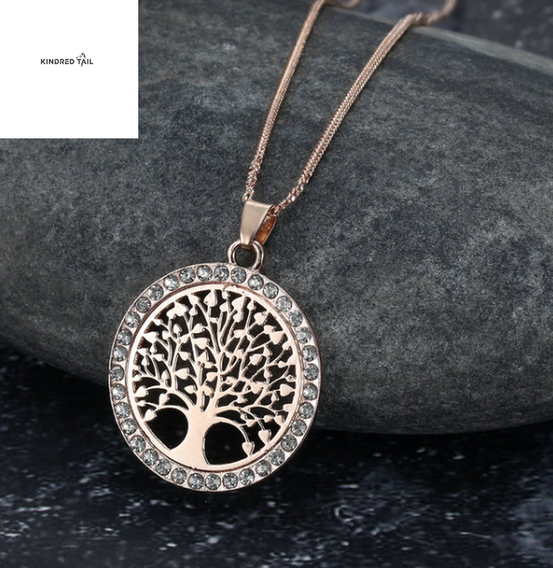Asgard Crafted Celtic Tree of Life Pendant for Women with Cubic Zirconia – Elegant Ladies Necklace Jewelry Gift