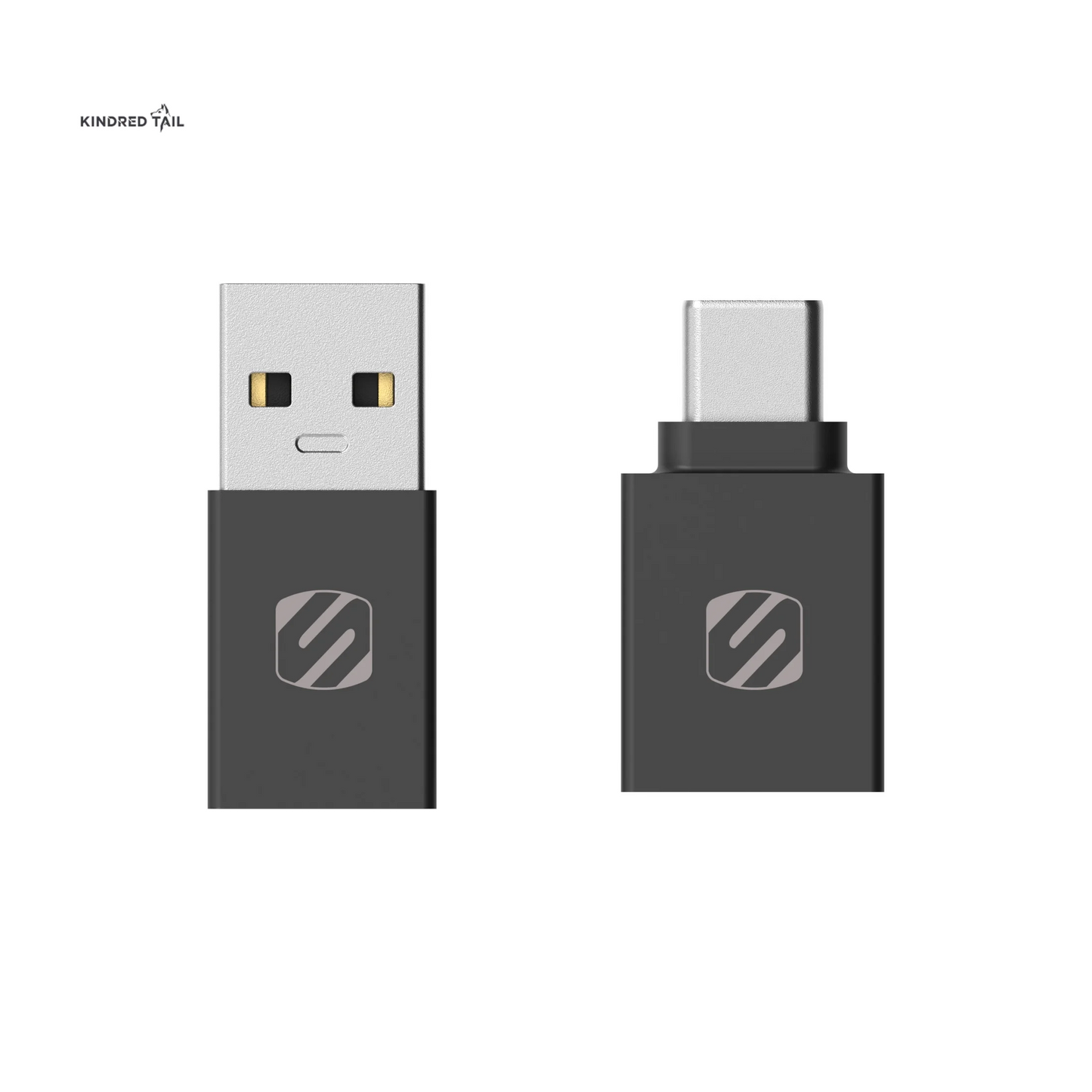 USB to Type C Converter - Strikeline Adapter Kit USB-C to USB-A & Type-C Converter 2-Pk CAAKIT-RP Black