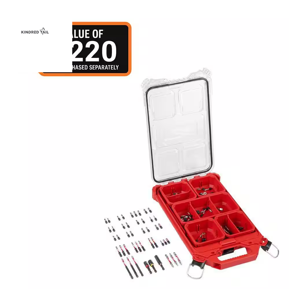 SHOCKWAVE Impact Duty Alloy Steel Screwdriver Bit Set – Heavy Duty Impact Driver Bits, Shock-Resistant S2 Alloy Steel, Magnetic Precision Tips for Drill & Impact Drivers (45-Piece)