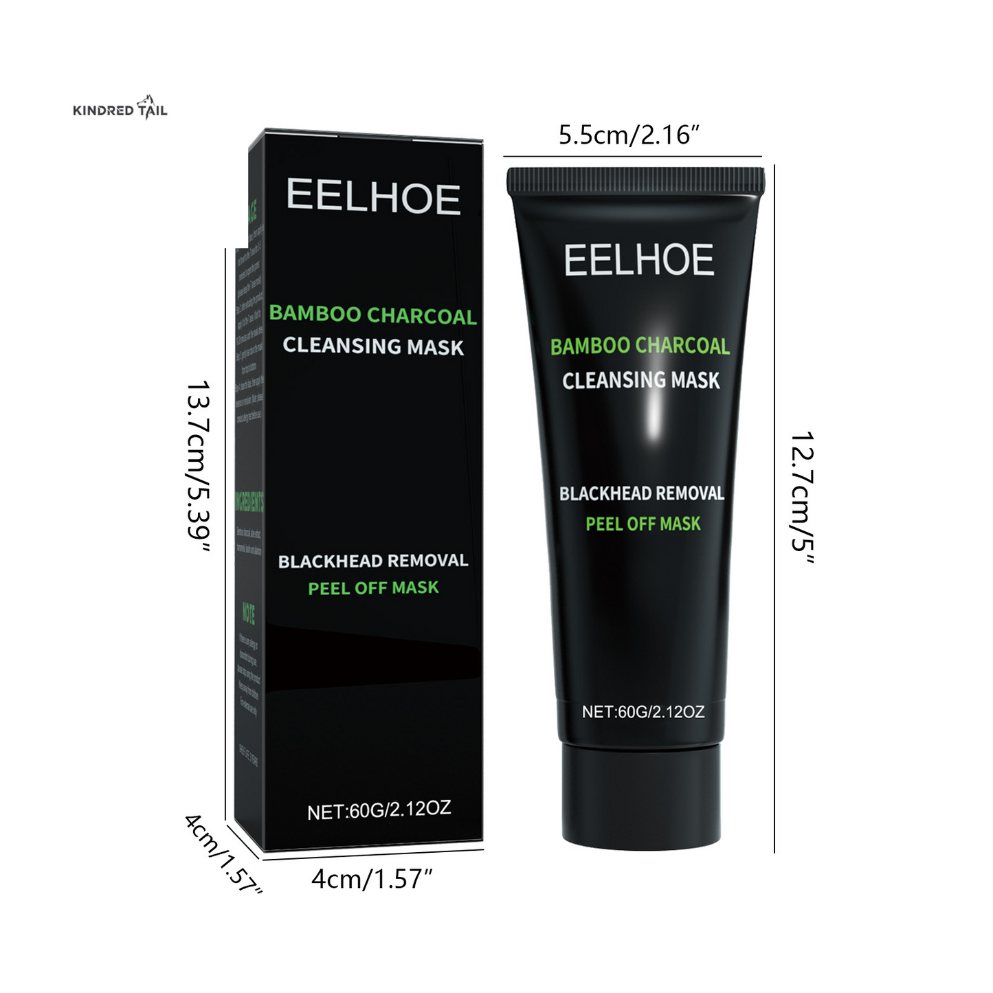 C-EELHOE Bamboo Charcoal Blackhead Removal Peel-Off Mask – Deep Pore Cleansing, T-Zone Oil Control, Anti-Blackhead Face Treatment for Smooth & Clear Skin