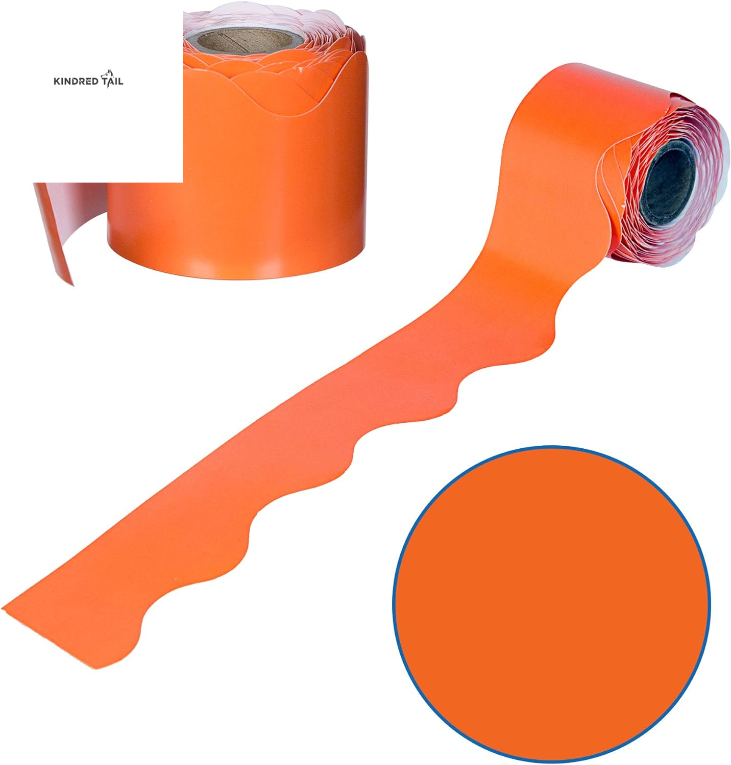 Orange Scalloped Borders - For School, Office and toy making - A