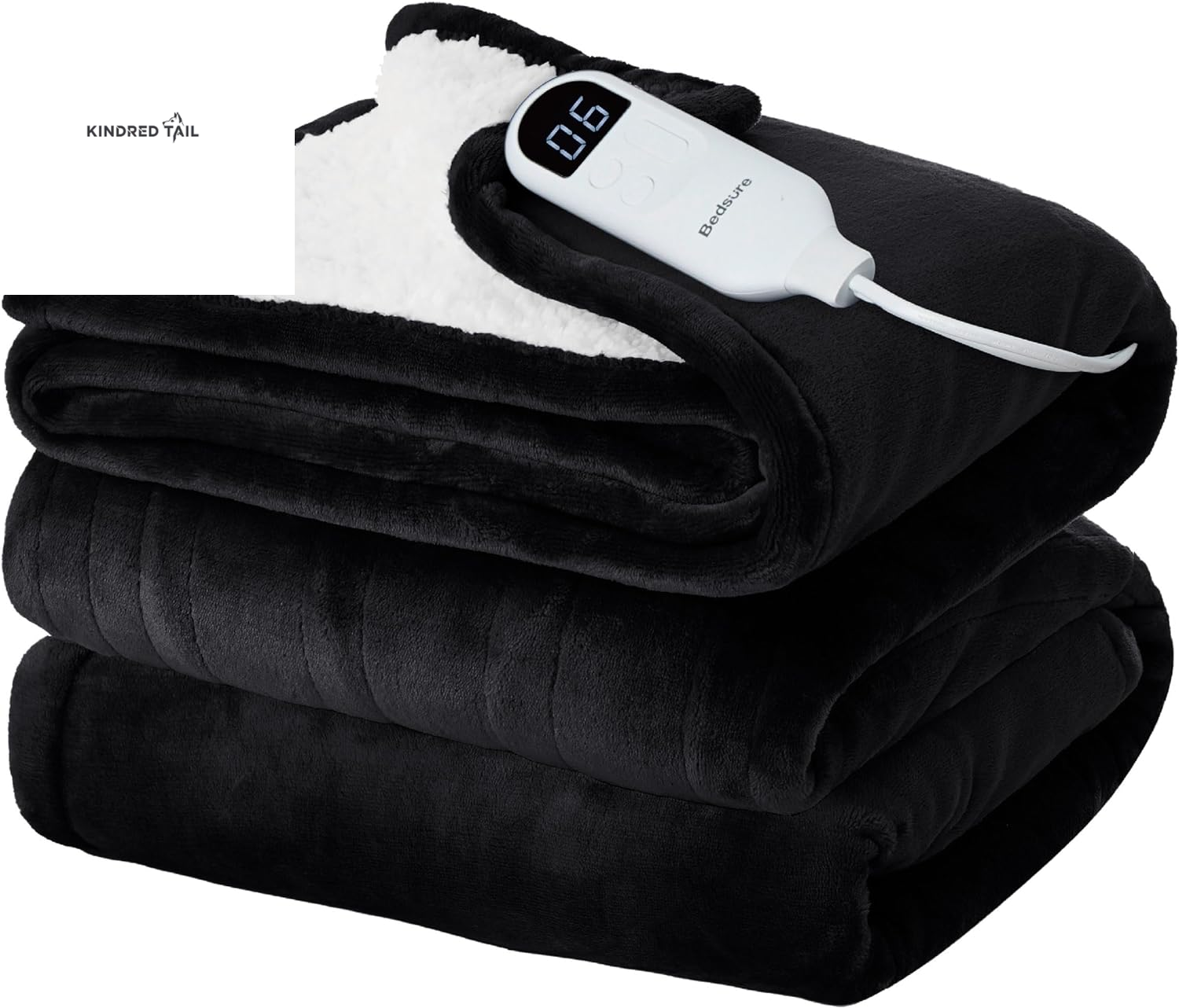 Heated Blanket Throw Blanket - Fast Heating Electric Blanket, Soft Flannel Heated Throw with 4 Time Settings, 6 Heating Settings, Warm Gifts for Grandma & Grandpa & Seniors (50"X60", Grey) - A