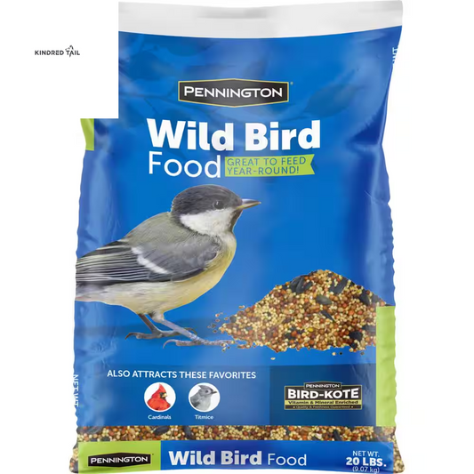 20 Lb. Wild Bird Seed Food – Premium High Energy Bird Seed Mix for Backyard Feeders, Attracts Cardinals, Chickadees, Finches & More