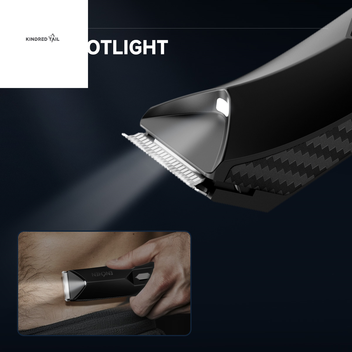 C-Spark-2 Body Hair Shear, Electric Rechargeable Trimmer for Men & Women, Cordless Grooming Kit for Body, Chest, Legs, and Sensitive Areas, Portable and Travel-Friendly