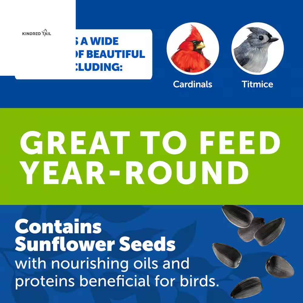 40 Lb. Wild Bird Seed Food, Wild Bird Seed Mix40 Lb. Wild Bird Seed Food – Premium High Energy Wild Bird Seed Mix for Backyard Feeders, Attracts Cardinals, Chickadees, Finches & More