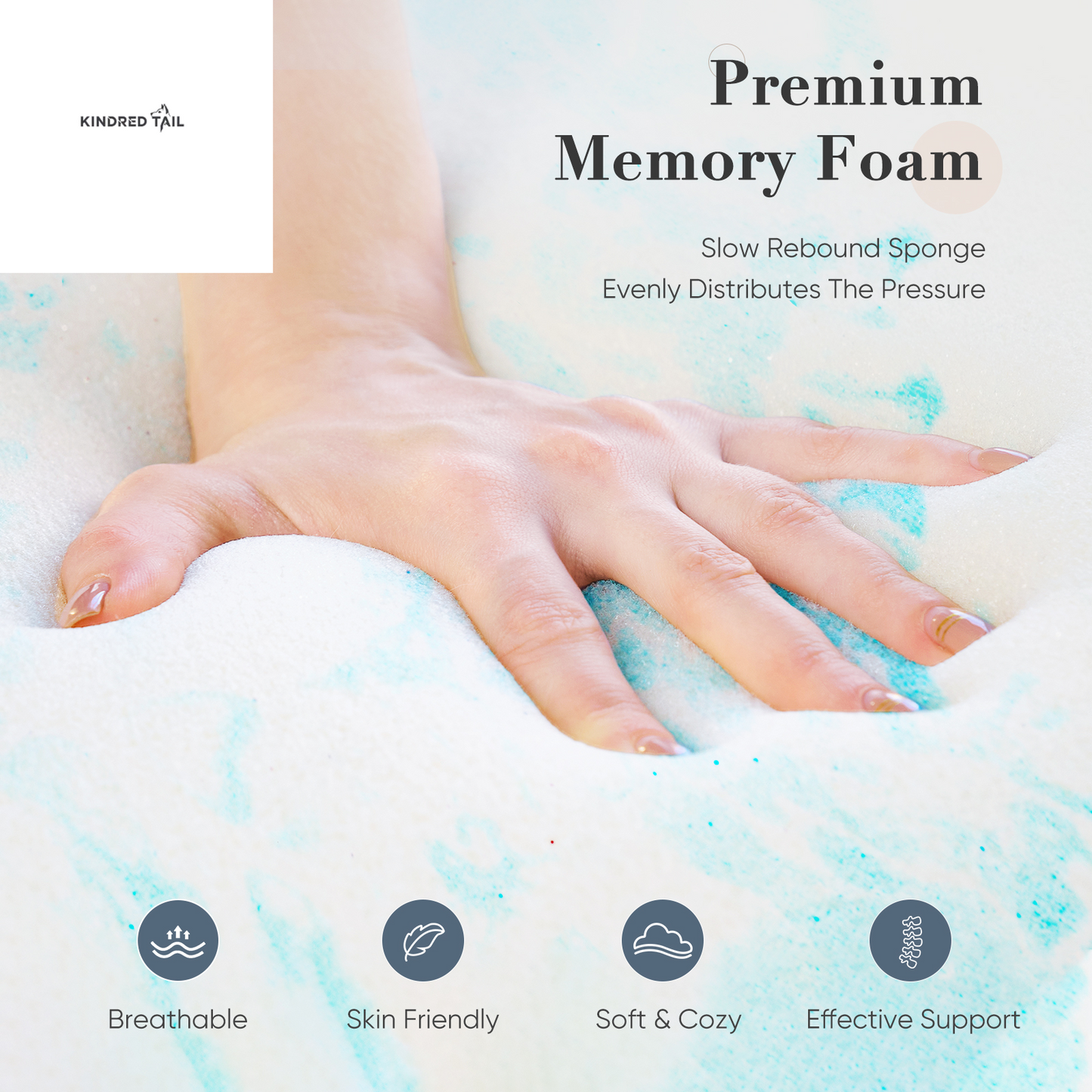 C-Memory Foam Cooling Gel Swirl Bed Topper for Back Pain Relief, Pressure-Relieving Mattress Topper with Gel Infusion, Soft & Supportive, King/Queen/Full/Twin Options