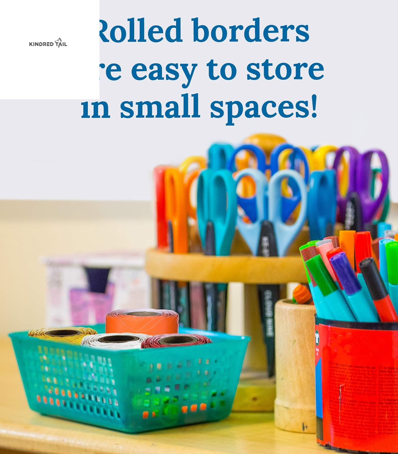 Orange Scalloped Borders - For School, Office and toy making - A