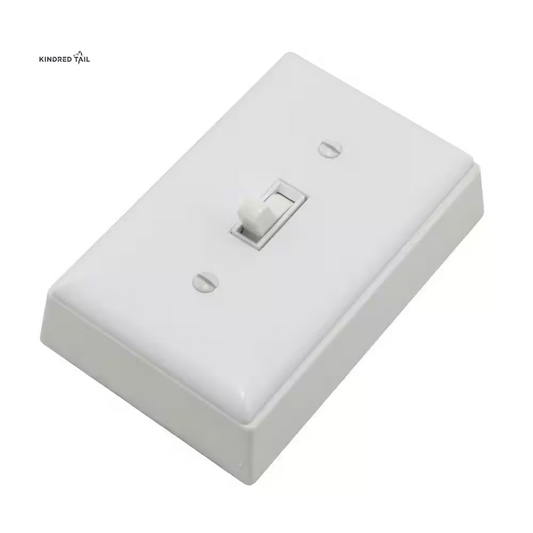 Non-Metallic PVC Raceway Toggle Switch Box Kit – 15 Amp Surface Mount Electrical Switch with Faceplate & Device, White – Easy DIY Circuit Extension & Wall Raceway System