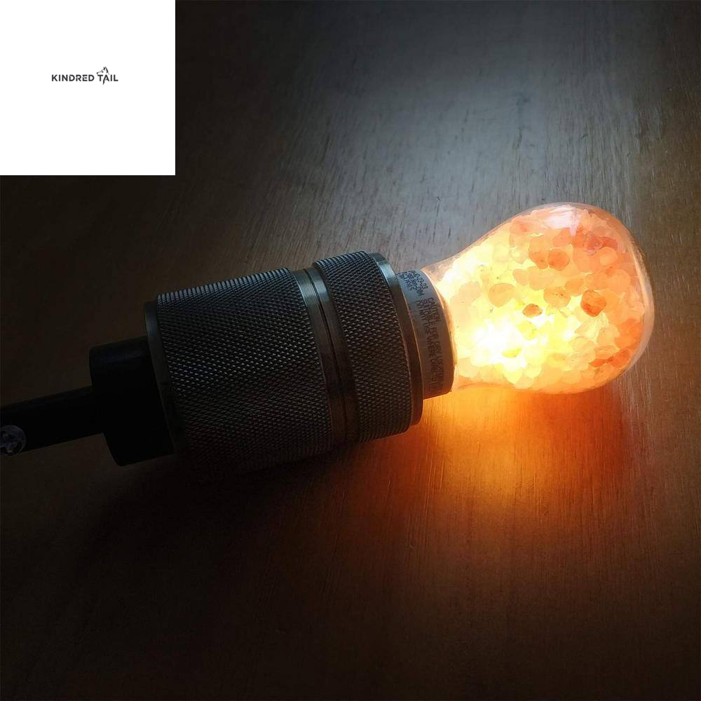 H-7W A19 LED Pink Salt Night Light Bulb, Warm Amber Glow Edison Style Decorative Light, Soft Mood Lighting for Bedroom, Bathroom & Living Room, Standard E26 Base, Energy Efficient, Pack of 2