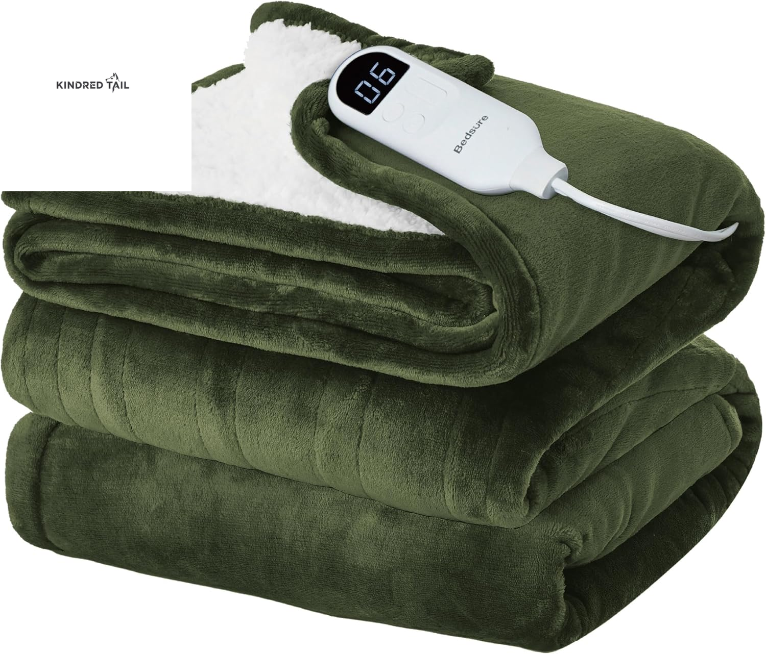 Heated Blanket Throw Blanket - Fast Heating Electric Blanket, Soft Flannel Heated Throw with 4 Time Settings, 6 Heating Settings, Warm Gifts for Grandma & Grandpa & Seniors (50"X60", Grey) - A