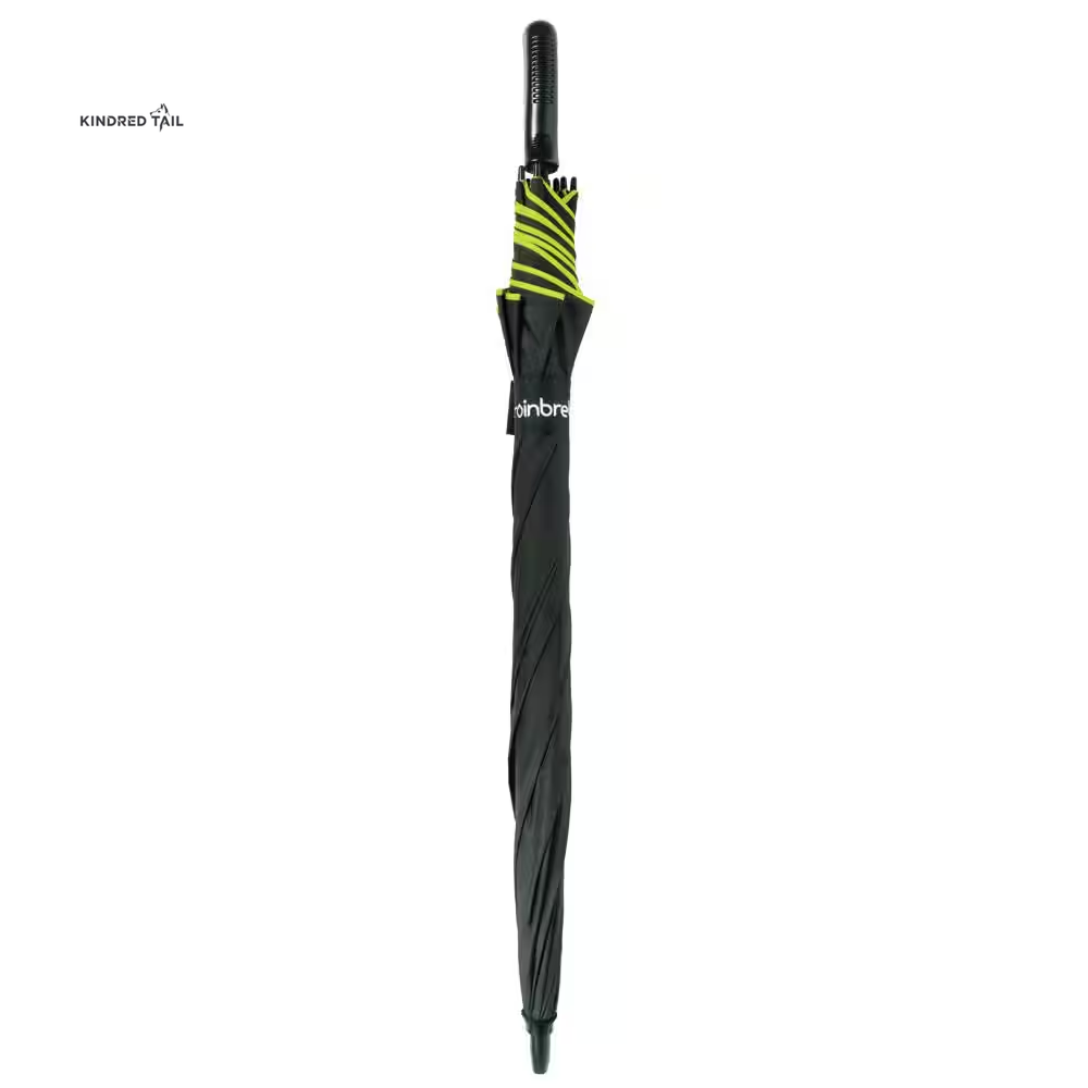 Black with Green Large Auto-Open Trim Umbrella