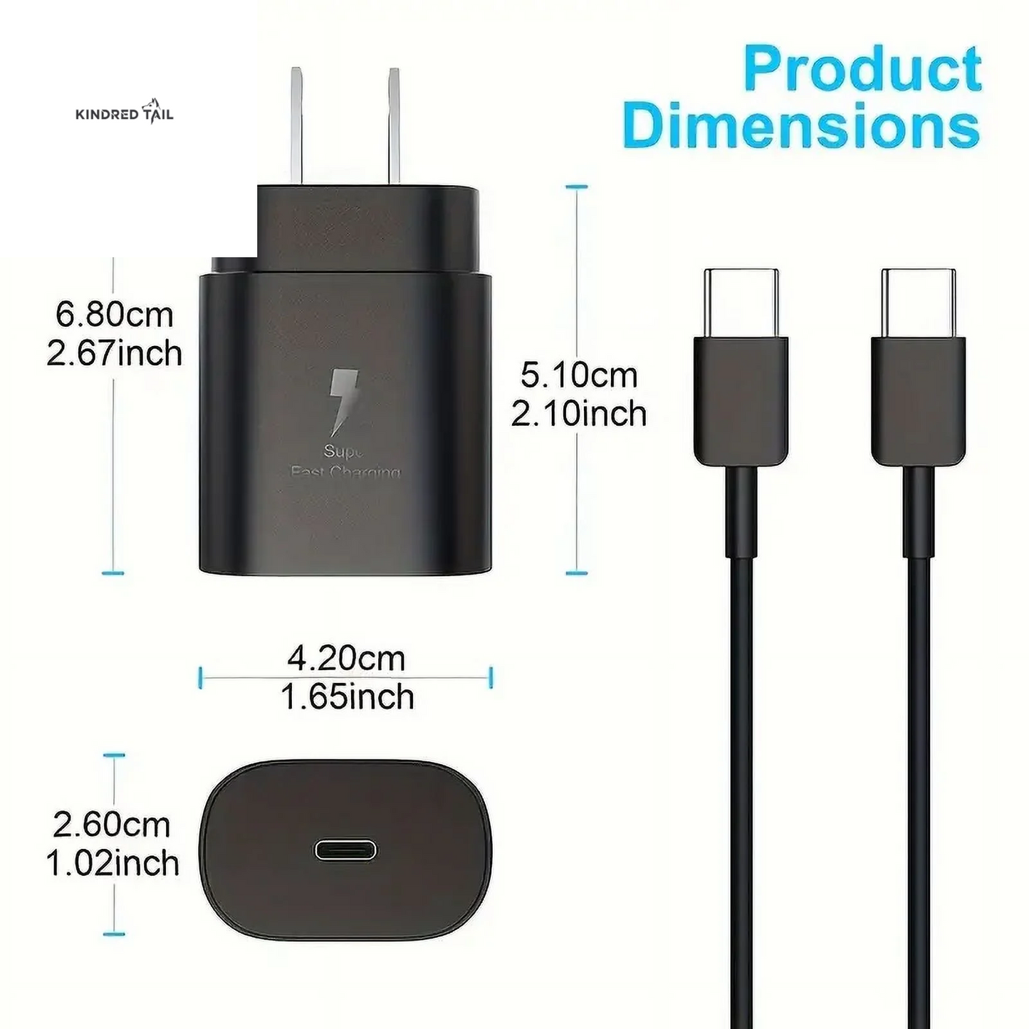 Super Fast Charger Type C,25W USB C Wall Charger Fast Charging Charger