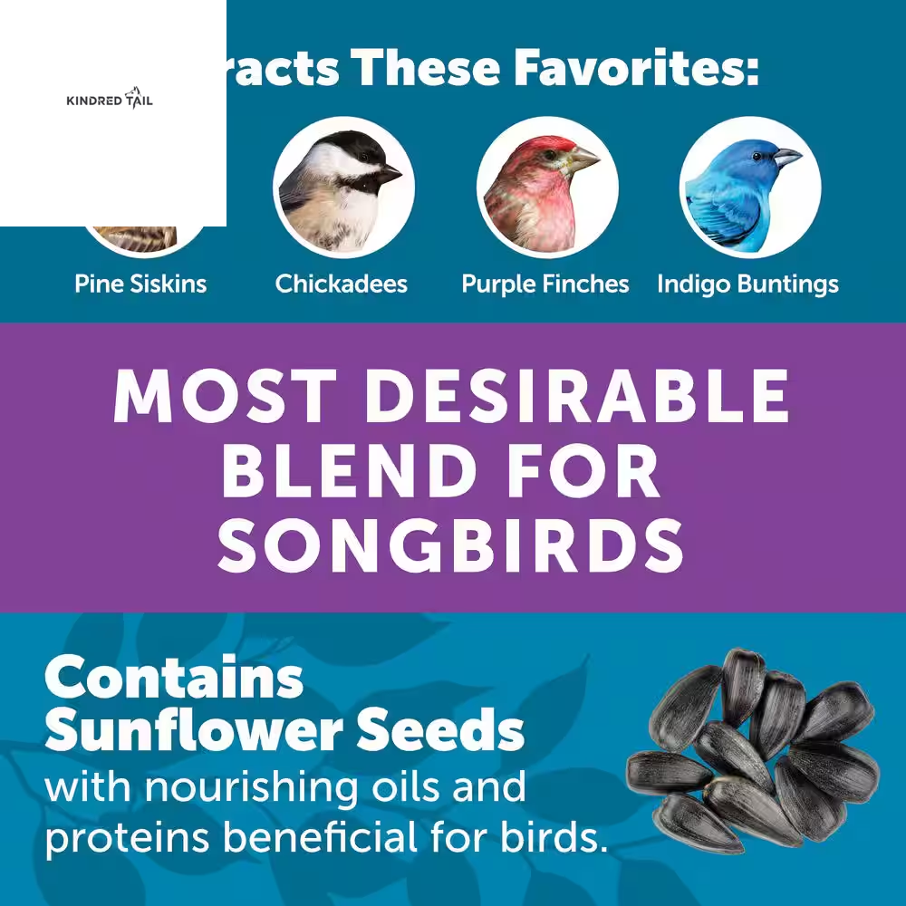 Ultimate 7 Lb. Songbird Blend Wild Bird Seed Mix – Premium High Energy Backyard Bird Food to Attract Cardinals, Chickadees, Finches & More